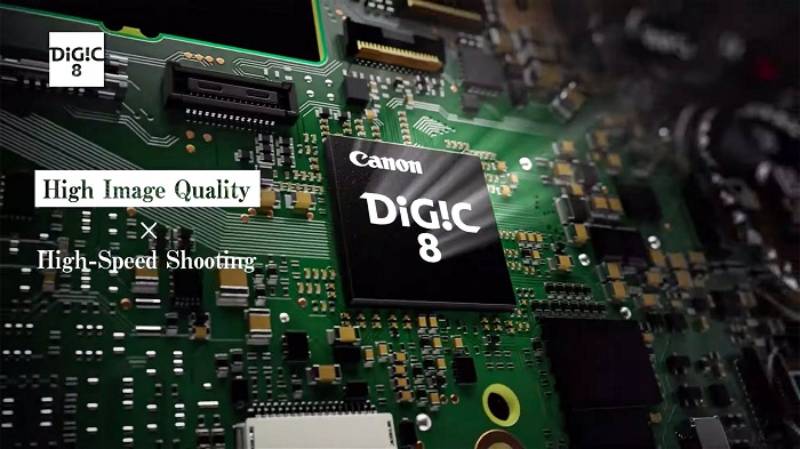 Cảm biến CMOS APS-C 24.1MP và bộ xử lý ảnh Digic 8