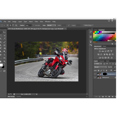 Làm mờ chuyển động bằng Photoshop