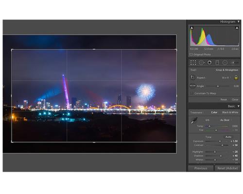 Bố cục ảnh bằng crop trên Lightroom