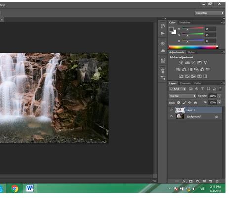 Dùng Photoshop chỉnh hiệu ứng cực đẹp cho ảnh chụp thác nước