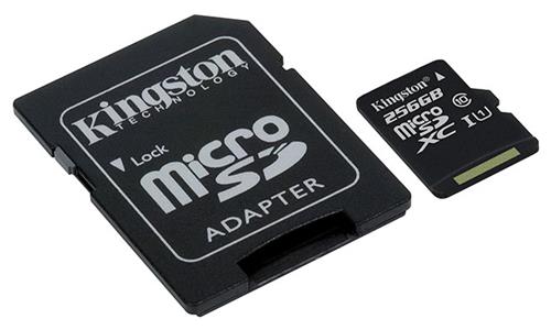 Ra mắt Class 10 UHS-I microSDHC/microSDXC thẻ nhớ microSD 256 GB của Kingston