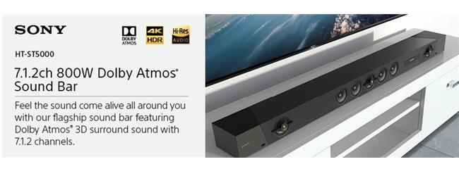 Trai nghiệm âm thanh Dolby Atmos kiểu mới với Soundbar Sony HT-ST5000