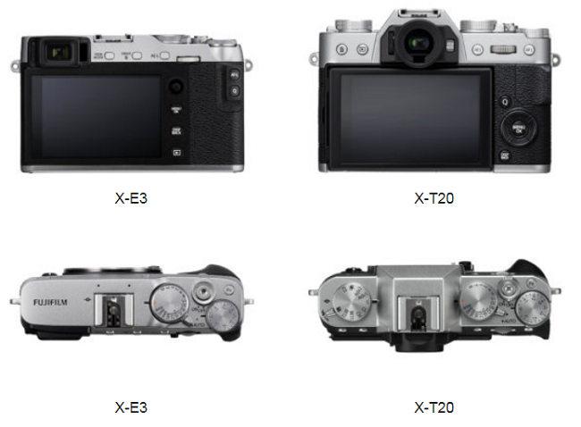 Sự khác biệt nào giữa Fujifilm X-E3 và X-T20