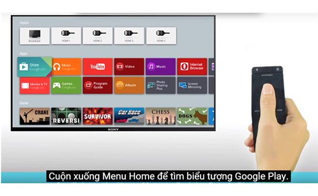 Cách gỡ bỏ ứng dụng Google Play trên tivi Sony Android
