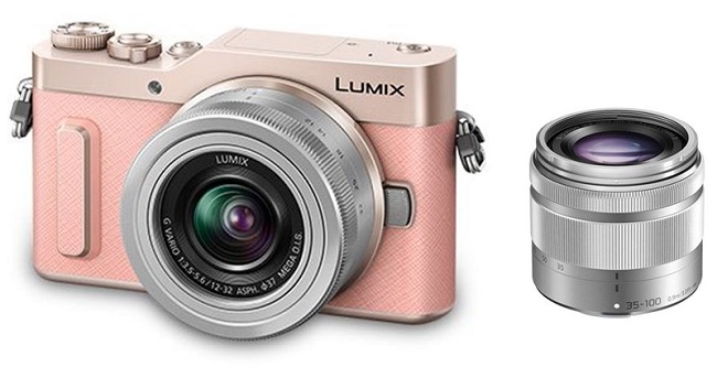 Máy ảnh Panasonic Lumix GF10 kit 12-32MM + 35-100MM (Hồng)
