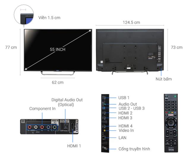 Tivi Sony 55X7000D (4K ,Internet TV ,55 inch)
