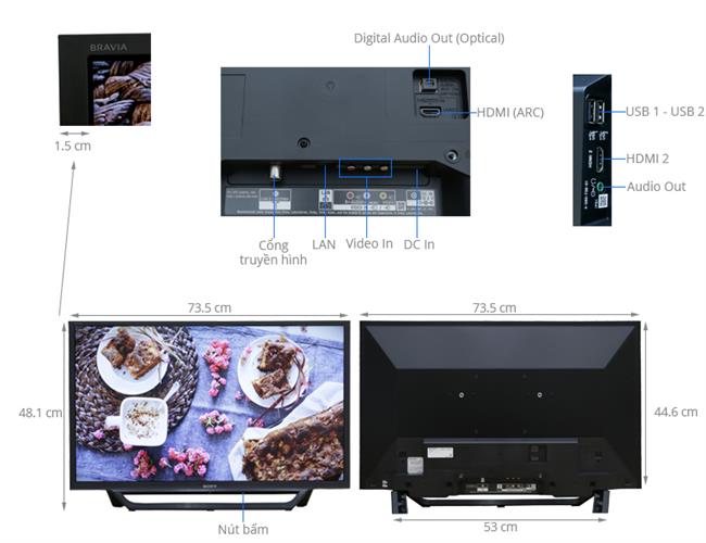 Tivi Sony 32W600D  (HD ,Internet TV ,32 inch)