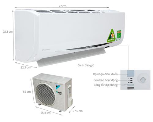 Máy Lạnh Daikin 2 HP FTKC50QVMV (inverter)