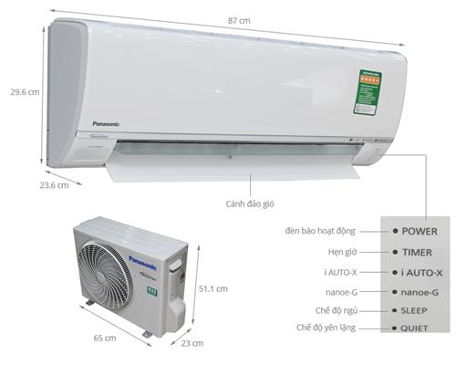 Máy lạnh Panasonic CU / CS-U9SKH-8 (1HP Inverter)