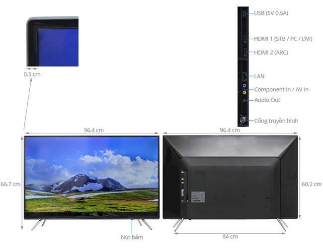 Tivi Samsung 43K5300 (Full HD, internet TV, 43 inch)