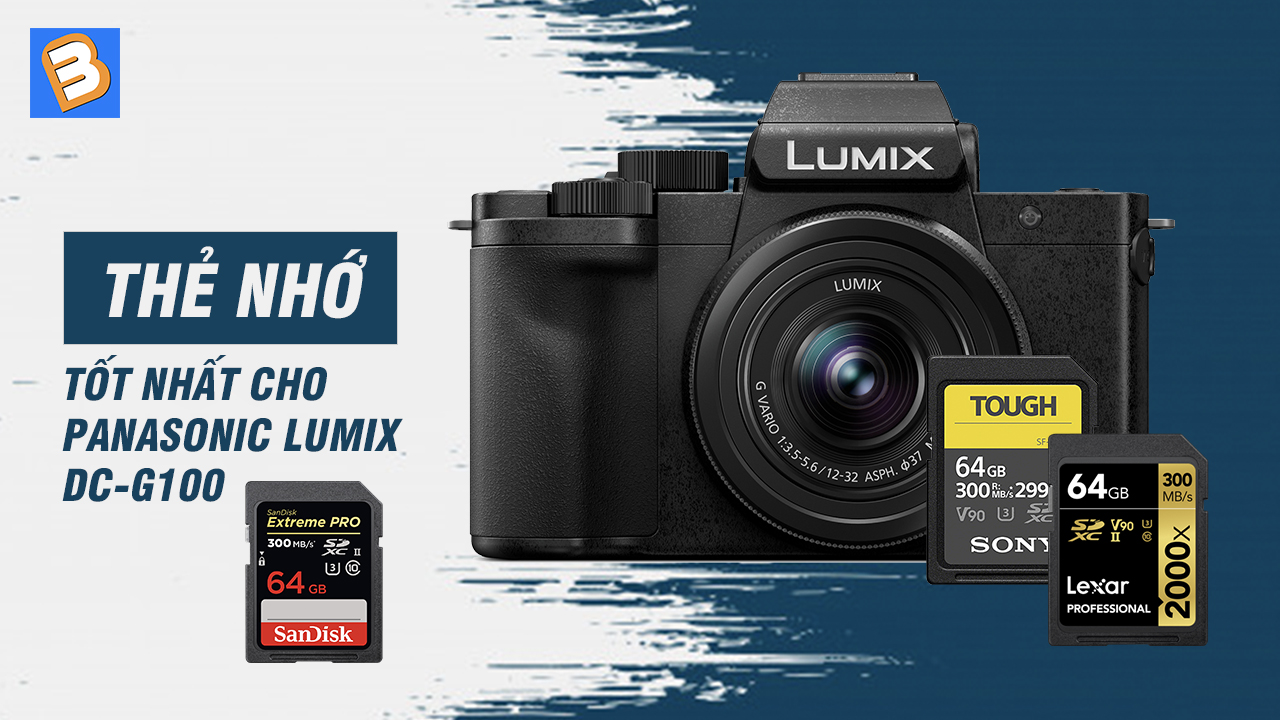 Thẻ nhớ Panasonic Lumix DC-G100 là một lựa chọn tuyệt vời cho các nhiếp ảnh gia và các nhà sản xuất video chuyên nghiệp. Với dung lượng 64GB, sản phẩm cung cấp cho bạn không gian lưu trữ đủ lớn để lưu trữ những bức ảnh và video chất lượng cao mà bạn đã tạo ra từ chiếc máy ảnh này.