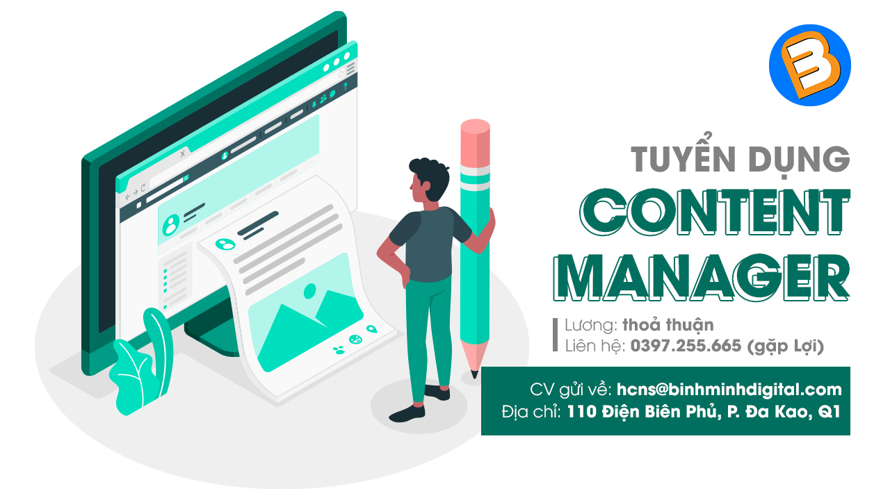 Binhminhdigital tuyển dụng vị trí Content Manager