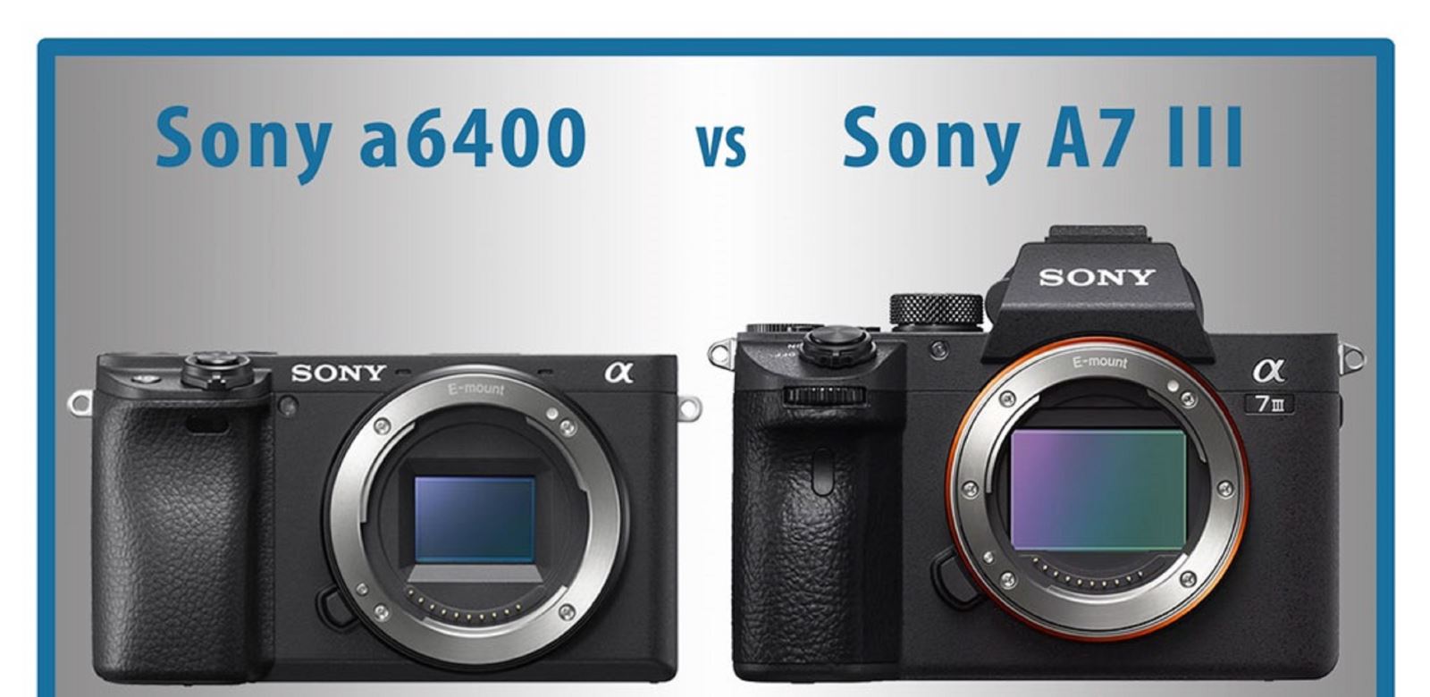 10 điểm khác biệt chính giữa Sony A6400 và A7 III
