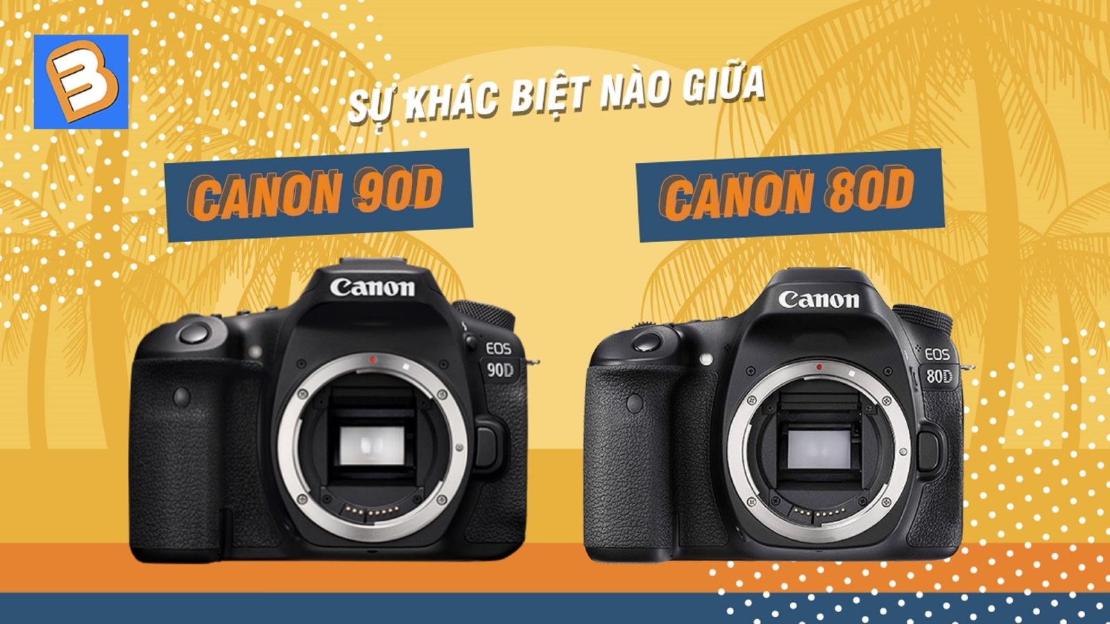 Sự khác biệt nào giữa Canon EOS 90D và 80D