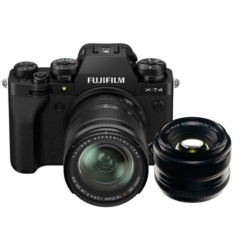 Máy ảnh Fujìilm X-T4 + Kit XF 18-55 mm + Kit XF 35 mm F1.4 R