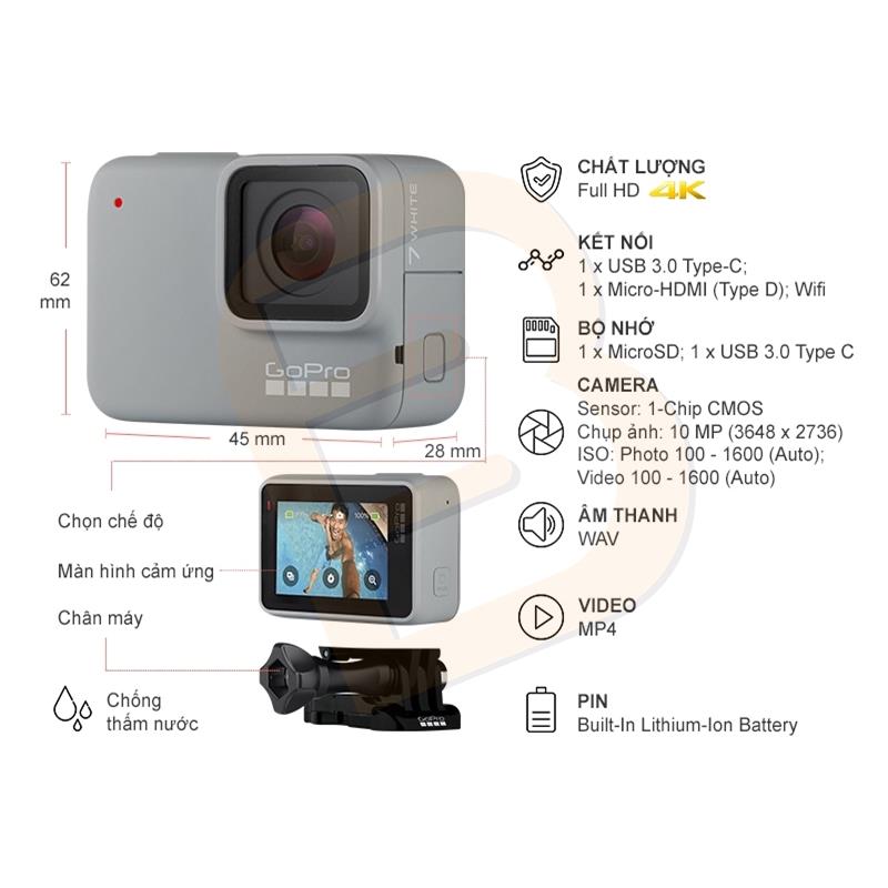 Máy Quay Gopro Hero 7 (White) chính hãng giá tốt tại Binh Minh Digital