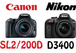 So sánh Canon 200D và Nikon D3400