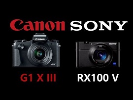 Canon G1 X III so với Sony Cybershot RX100 V