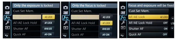 Chế độ AE Lock và AF Lock trên các mô hình máy ảnh