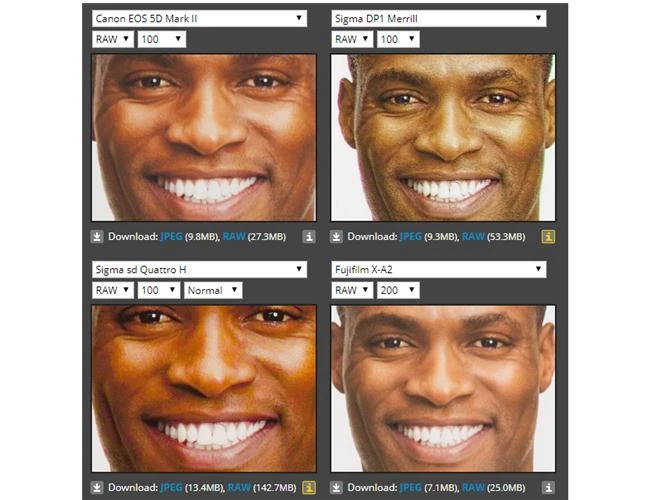 Độc đáo với công cụ so sánh chất lượng ảnh chụp của các máy ảnh hiện nay