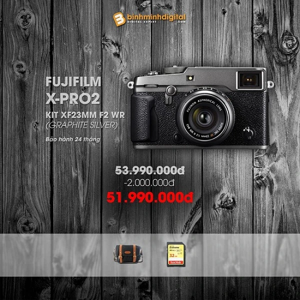 Giảm giá “bùng nổ” khi mua máy ảnh và ống kính Fujifilm tại Binhminhdigital dịp cuối năm