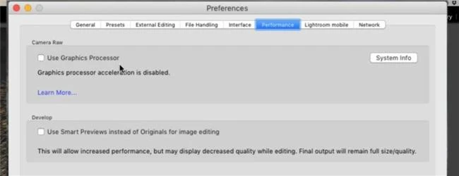 Thủ thuật để cải thiện và tối ưu Lightroom