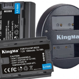 Bộ 2 Pin 1 sạc máy ảnh Kingma cho Fujifilm NP-W235