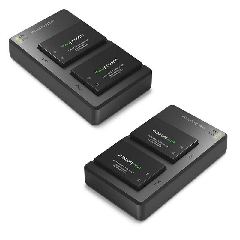 Bộ Pin Sạc Ravpower LP-E17 Cho Canon M3, M6, 750D, 800D, 77D, RP...