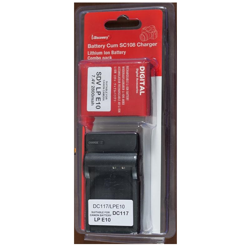 Bộ Pin Và Sạc i-Discovery LP-E10 cho Canon 3000D, 1200D, 1300D, 1500D...