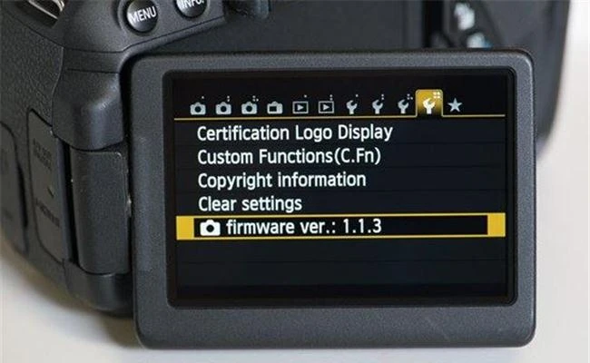 Cập nhật firmware cho máy ảnh