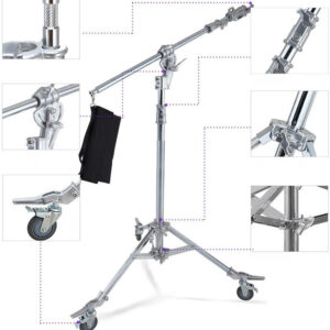 Chân Đèn Boom M5 Pro 2in1 Inox