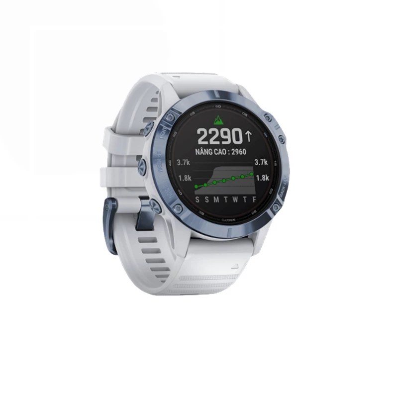 Đồng Hồ Thông Minh Garmin Fenix 6 Pro Solar - Xanh Khoáng