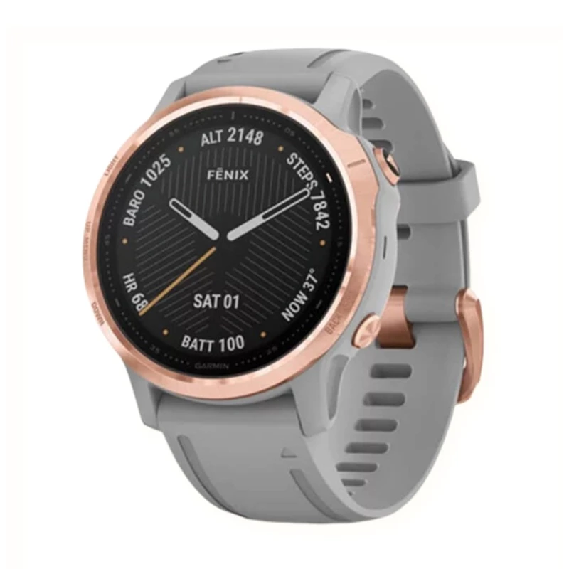 Đồng Hồ Thông Minh Garmin Fenix 6S Sapphire - Rose Gold Tone/Powder Gray Band
