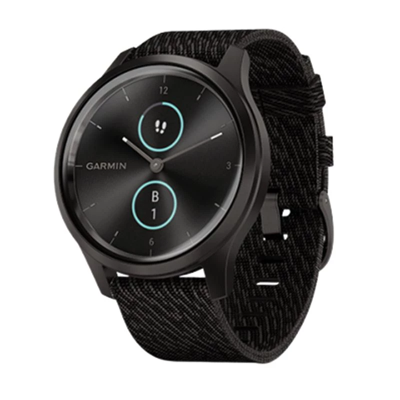 Đồng Hồ Thông Minh Garmin Vivomove Style Graphite - Black Pepper/Nylon