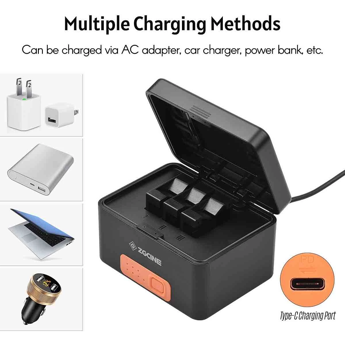 Hộp sạc cho pin gopro ZGCINE PS-G10