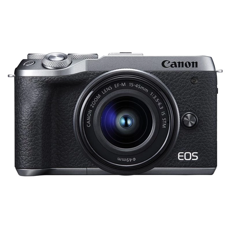 Máy Ảnh Canon EOS M6 Mark II Kit EF-M15-45mm F3.5-6.3 IS STM/ Bạc