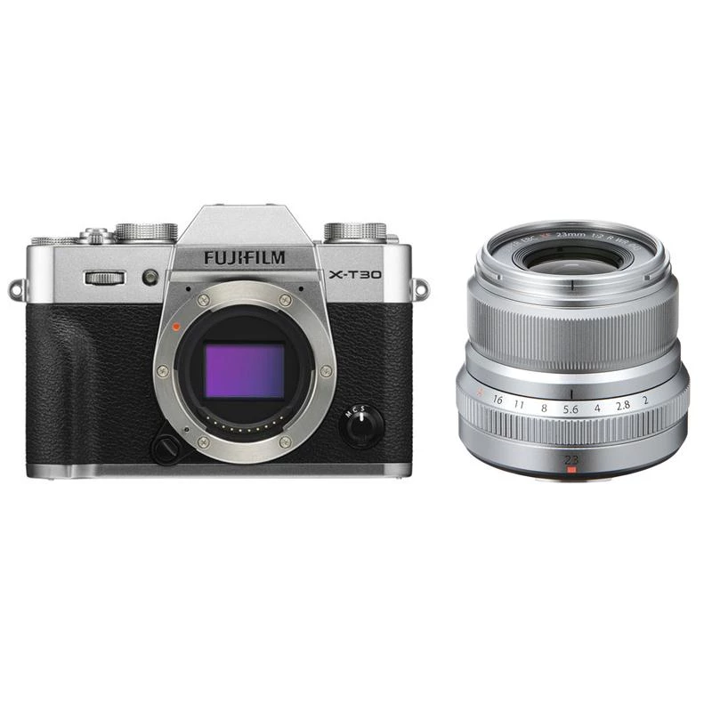 Máy Ảnh Fujifilm X-T30 Body + XF 23mm f/2 R WR (Bạc)