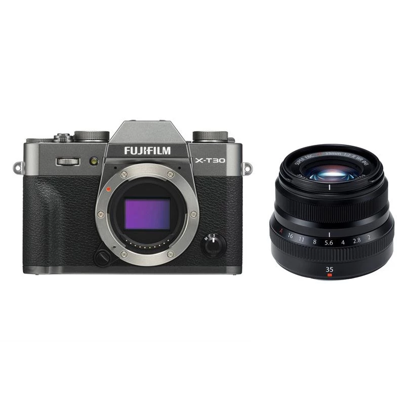 Máy Ảnh Fujifilm X-T30 Body + XF35mm f/2 R WR (Xám)