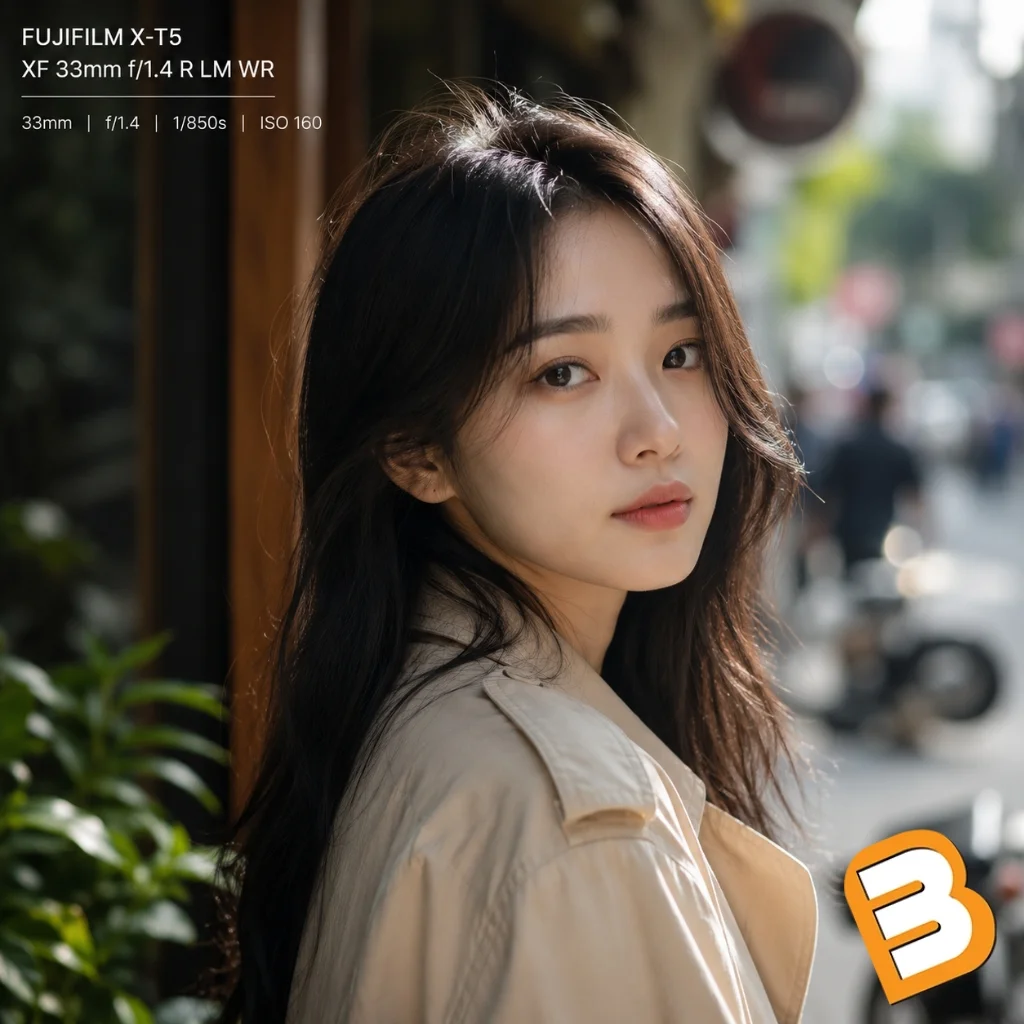 Ảnh chân dung xóa phông chụp bằng ống kính Fujifilm XF 33mm f/1.4 trên X-T6