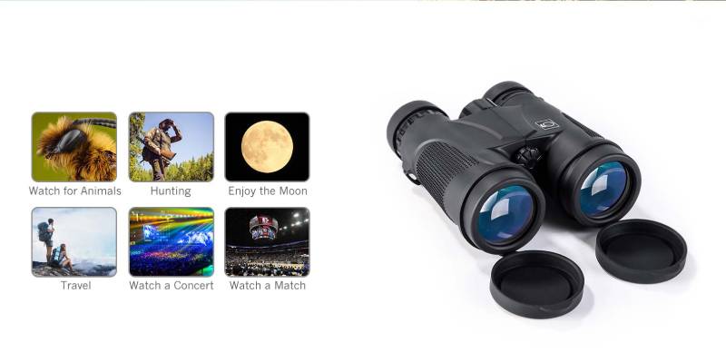 Ống Nhòm K&F 10 x 42 HD BAK4 