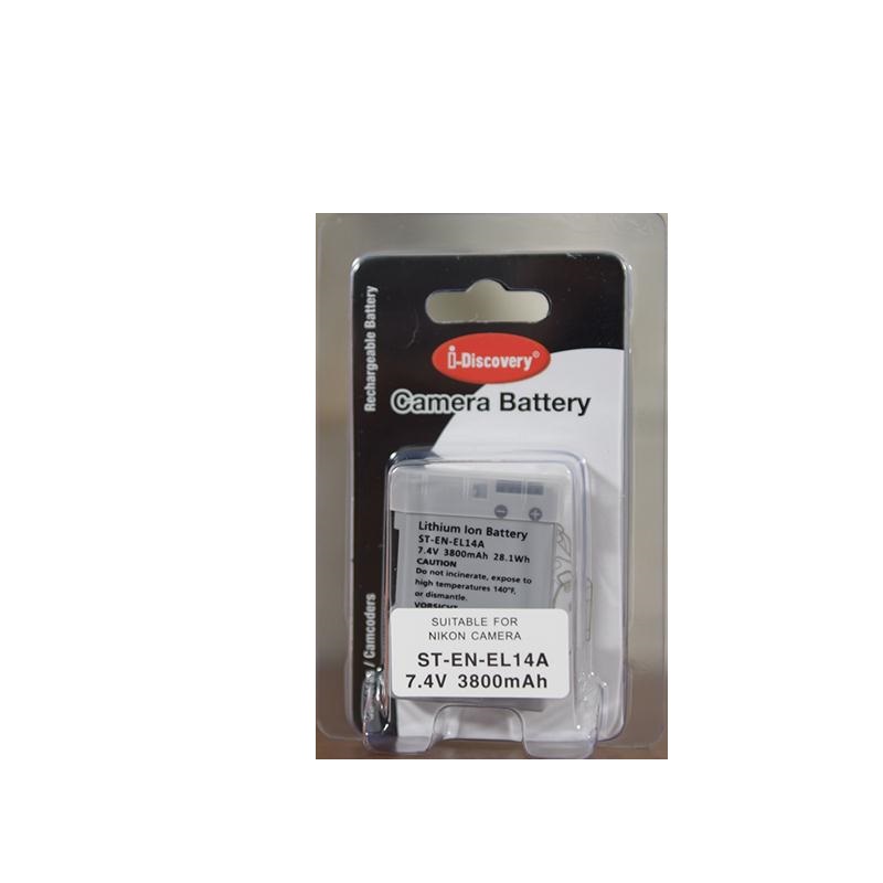 Pin i-Discovery EN-EL14A Cho Nikon D3100, D3200, D3400, D5100, D5200, P7000, P7100,D5300, D5500, D5600