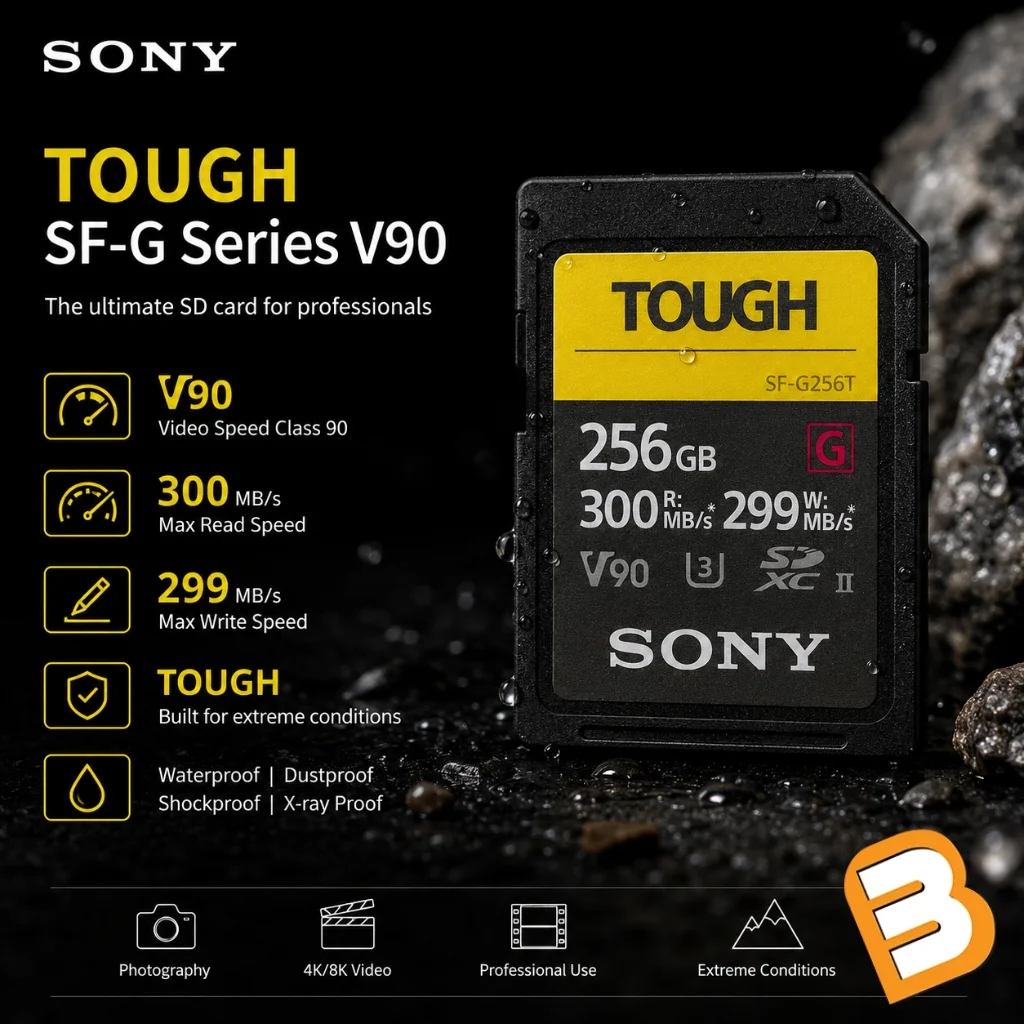 Đánh giá thẻ nhớ cao cấp Sony Tough V90 tối ưu quay phim 6.2K trên Fujifilm X-T6