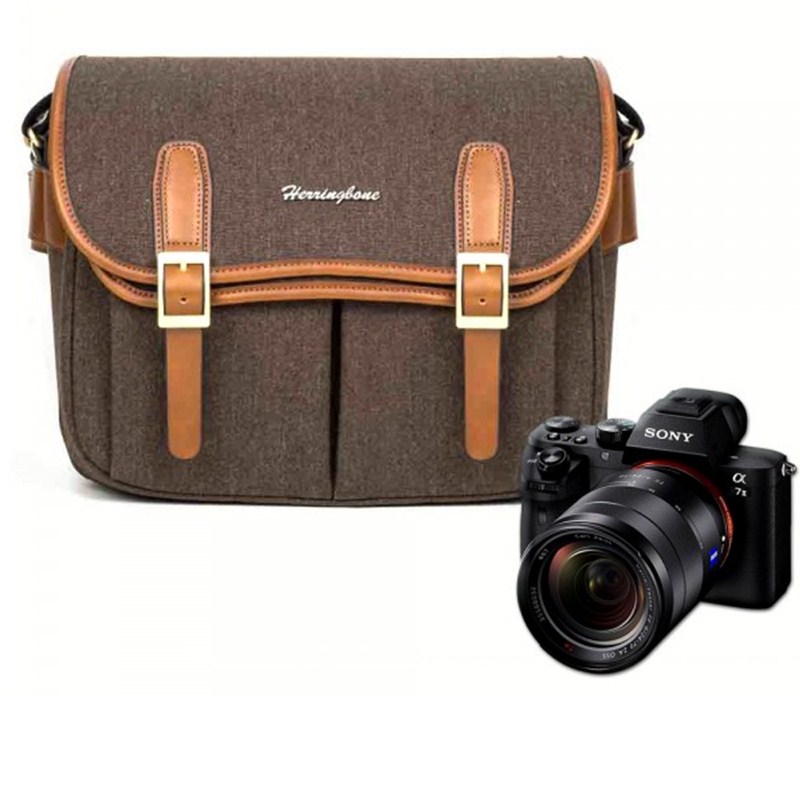 Túi Máy Ảnh Herringbone Maniere Large Brown