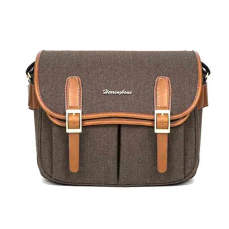 Túi Máy Ảnh Herringbone Maniere Medium Brown