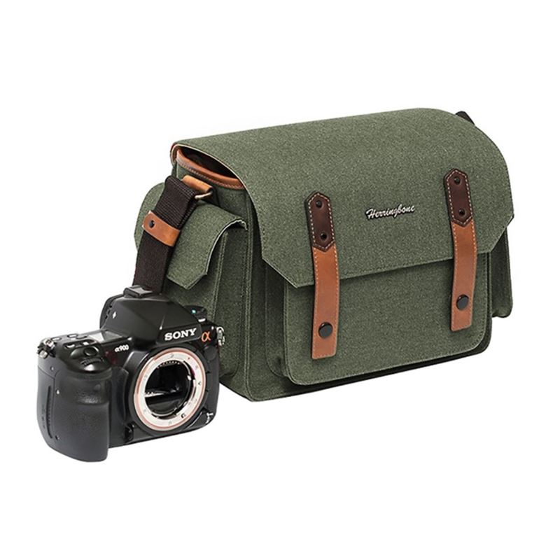 Túi Máy Ảnh Herringbone Papaspocket 3 Medium Olive