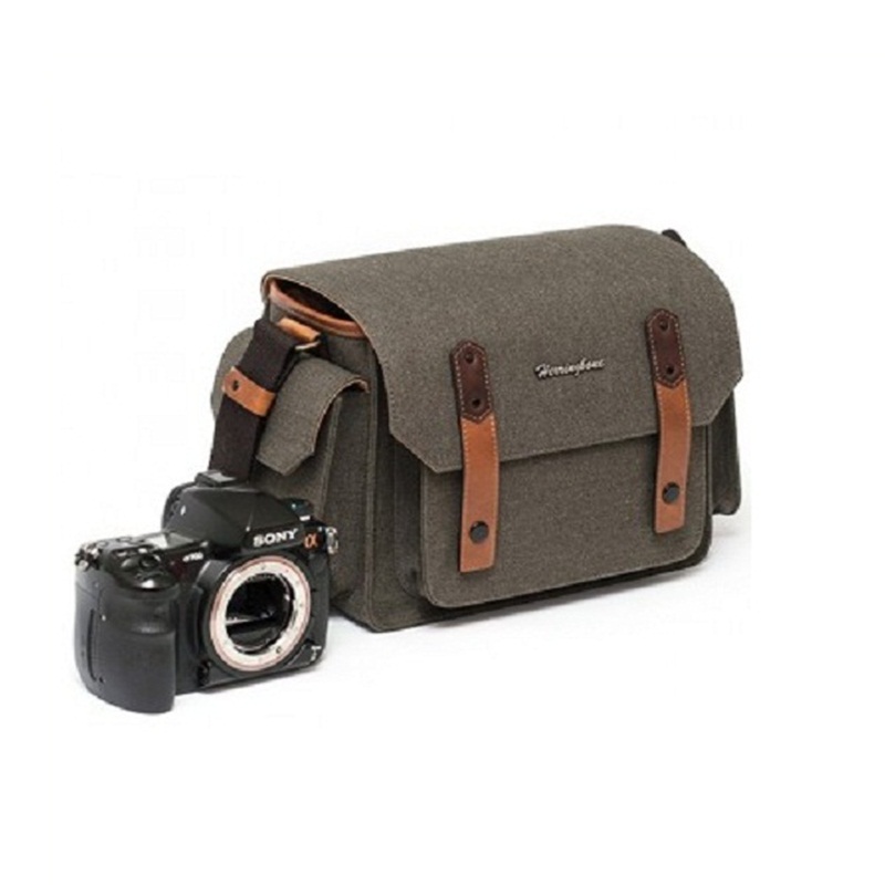 Túi Máy Ảnh Herringbone Papaspocket Medium Brown