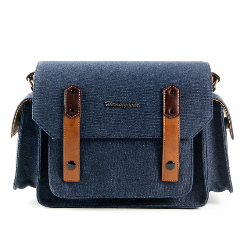 Túi Máy Ảnh Herringbone Papaspocket Medium Navy
