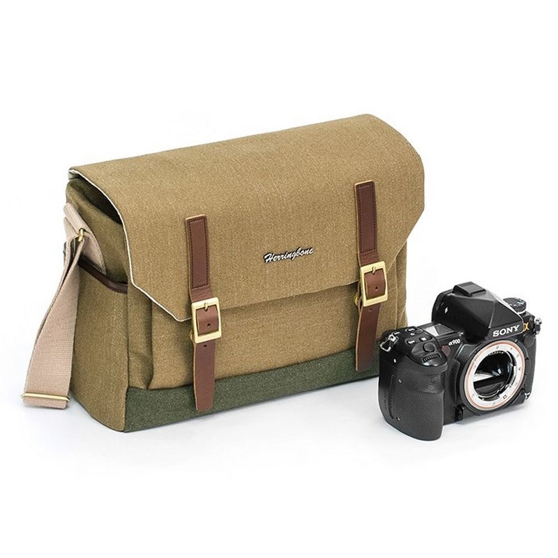 Túi Máy Ảnh Herringbone Postman Medium Khaki