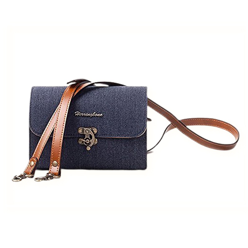 Túi Máy Ảnh Herringbone Tiny Mellow Canvas Navy