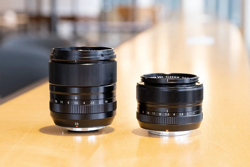 XF 33mm f1.4 vs XF 35mm f1.4 khác biệt về thiết kế 